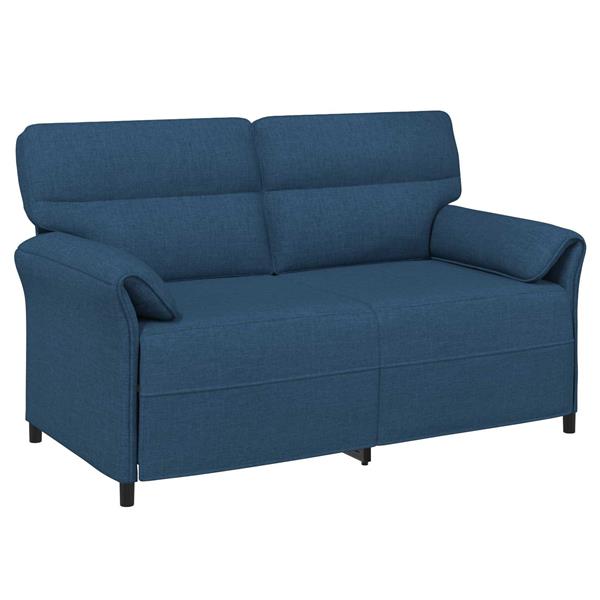 Grote foto vidaxl bank 100 polyester metalen frame mdf multiplex huis en inrichting bankstellen