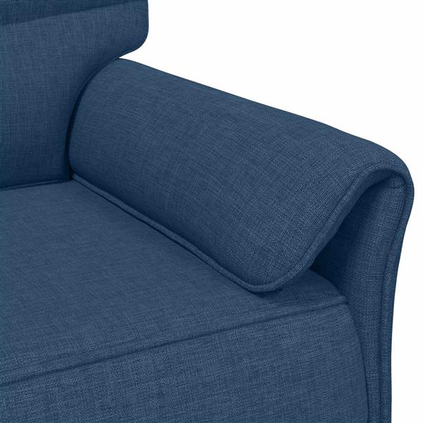 Grote foto vidaxl bank 100 polyester metalen frame mdf multiplex huis en inrichting bankstellen