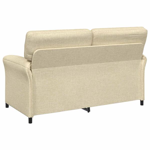 Grote foto vidaxl bank 100 polyester metalen frame mdf multiplex huis en inrichting bankstellen