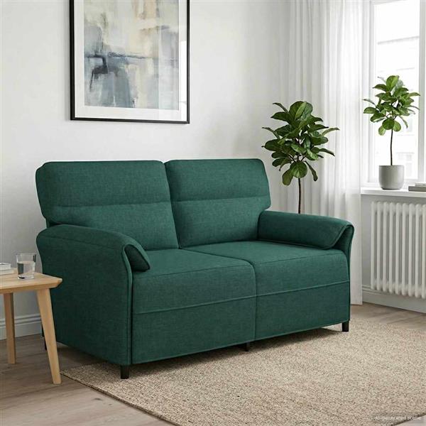 Grote foto vidaxl bank 100 polyester metalen frame mdf multiplex huis en inrichting bankstellen