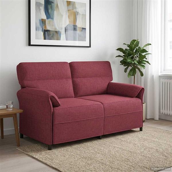 Grote foto vidaxl bank 100 polyester metalen frame mdf multiplex huis en inrichting bankstellen