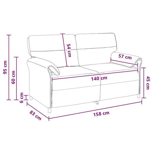 Grote foto vidaxl bank 100 polyester metalen frame mdf multiplex huis en inrichting bankstellen