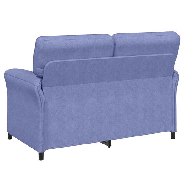 Grote foto vidaxl bank 100 polyester metalen frame mdf multiplex huis en inrichting bankstellen