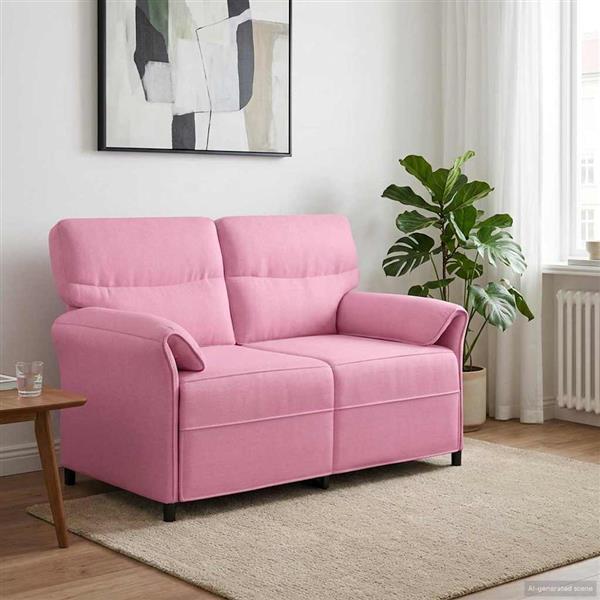 Grote foto vidaxl bank 100 polyester metalen frame mdf multiplex huis en inrichting bankstellen