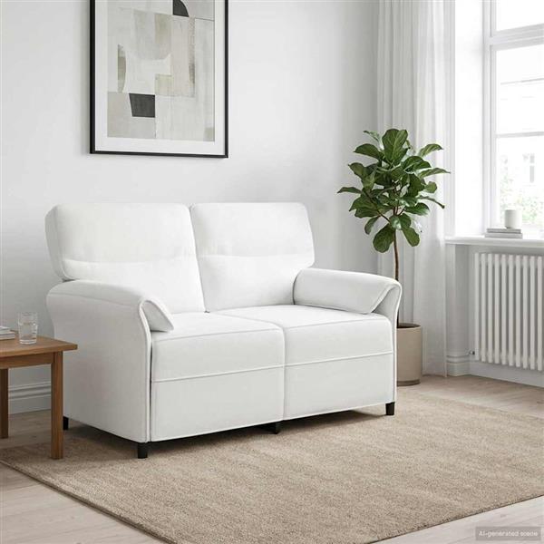 Grote foto vidaxl bank 100 polyester metalen frame mdf multiplex huis en inrichting bankstellen