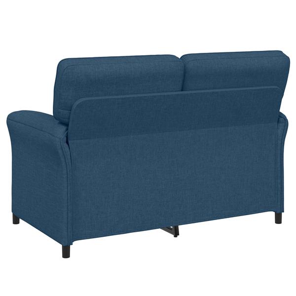 Grote foto vidaxl bank 100 polyester metalen frame mdf multiplex huis en inrichting bankstellen