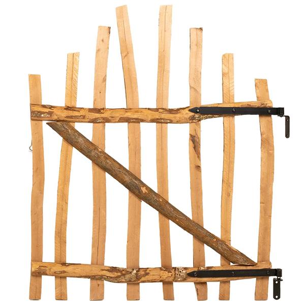 Grote foto vidaxl gebogen hekdeur 100 x 120 cm ge mpregneerd hazelhout bruin tuin en terras hekken en schuttingen