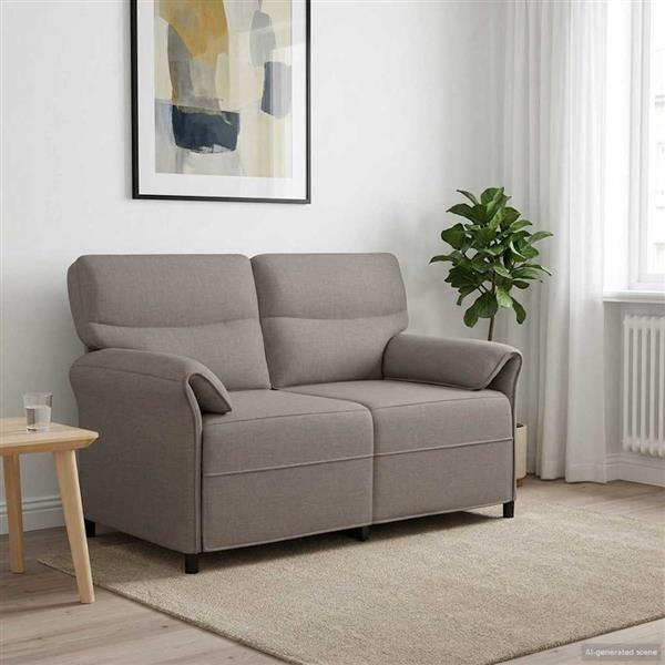 Grote foto vidaxl bank 100 polyester metalen frame mdf multiplex huis en inrichting bankstellen