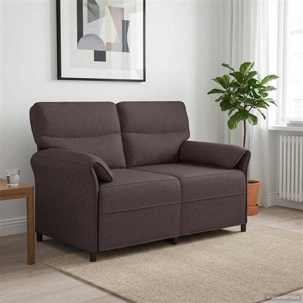 Grote foto vidaxl bank 100 polyester metalen frame mdf multiplex huis en inrichting bankstellen