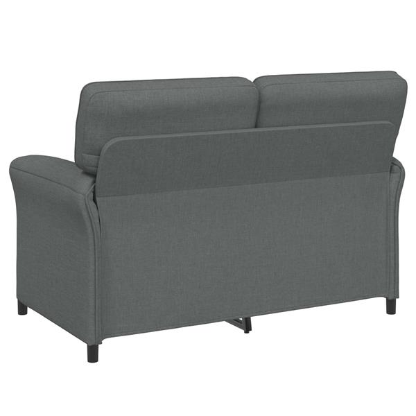 Grote foto vidaxl bank 100 polyester metalen frame mdf multiplex huis en inrichting bankstellen