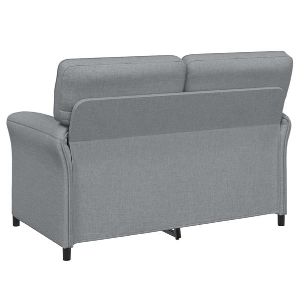 Grote foto vidaxl bank 100 polyester metalen frame mdf multiplex huis en inrichting bankstellen