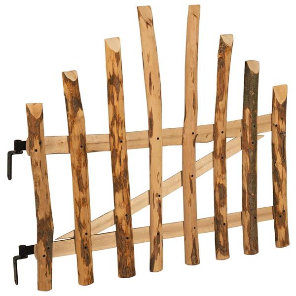 Grote foto vidaxl gebogen hekdeur 100 x 90 cm overig materiaal bruin tuin en terras hekken en schuttingen