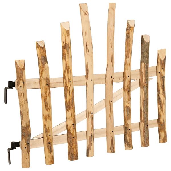 Grote foto vidaxl gebogen hekdeur 100 x 90 cm overig materiaal naturel tuin en terras hekken en schuttingen