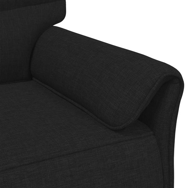 Grote foto vidaxl bank 100 polyester metalen frame mdf multiplex huis en inrichting bankstellen