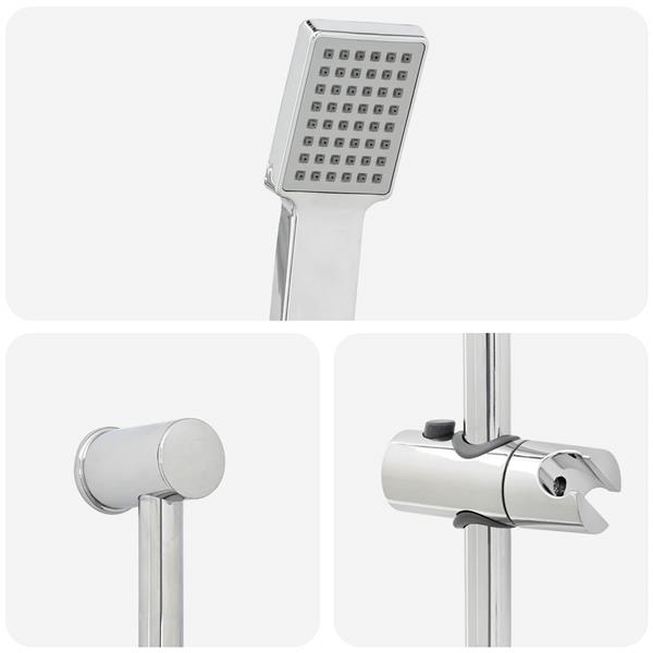 Grote foto vidaxl douchesysteem set staal doe het zelf en verbouw sanitair