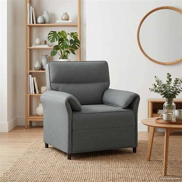 Grote foto vidaxl bank 100 polyester metalen frame mdf multiplex huis en inrichting bankstellen