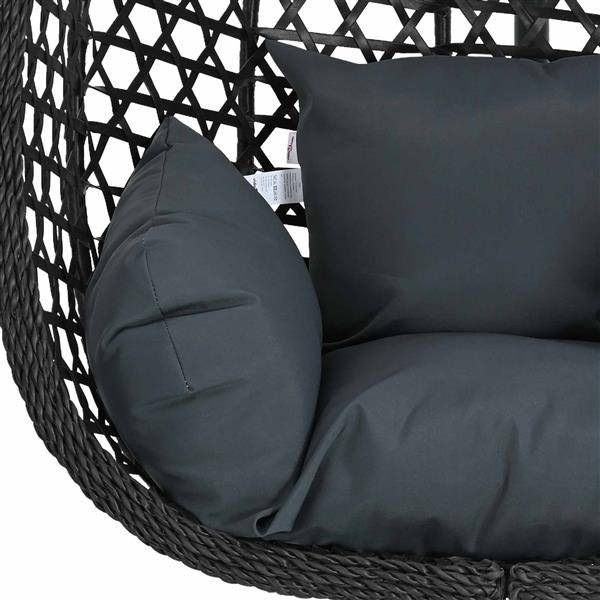 Grote foto vidaxl hangende eierstoel zonder standaard antraciet en zwart tuin en terras tuinmeubelen