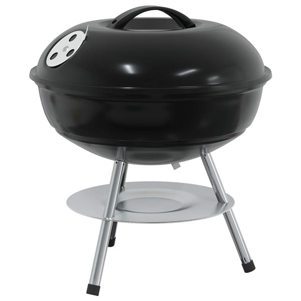 Grote foto vidaxl houtskool grill zwart 36 5 x 36 5 x 40 cm tuin en terras buitenkeukens