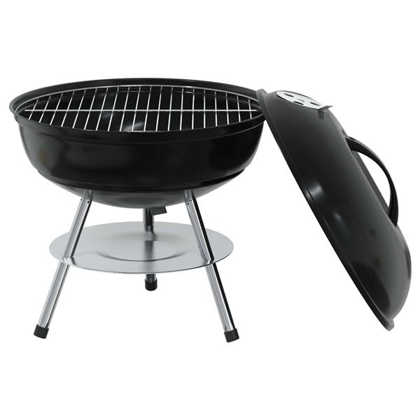 Grote foto vidaxl houtskool grill zwart 36 5 x 36 5 x 40 cm tuin en terras buitenkeukens