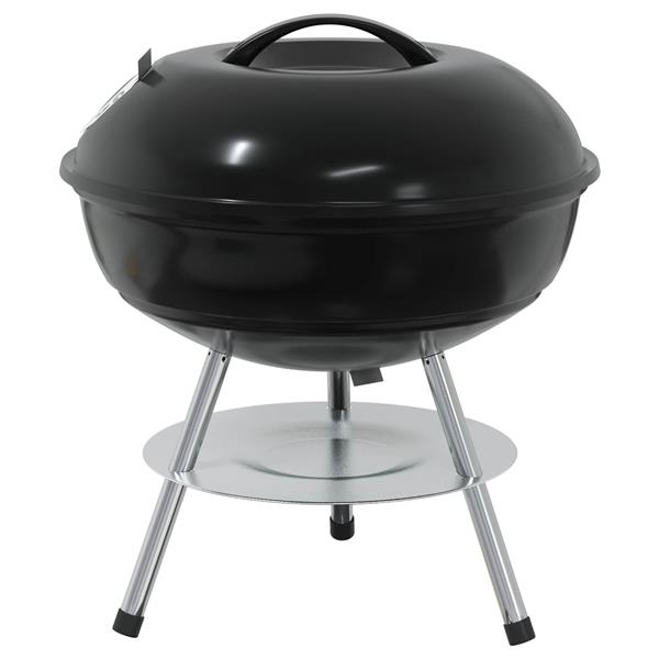 Grote foto vidaxl houtskool grill zwart 36 5 x 36 5 x 40 cm tuin en terras buitenkeukens