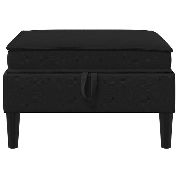 Grote foto vidaxl sofa kruk met opslag zwart fluweel huis en inrichting bankstellen