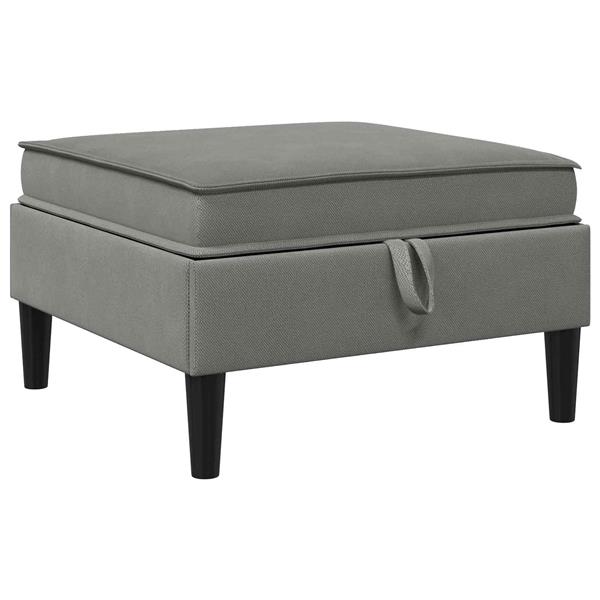 Grote foto vidaxl sofa kruk met opslag donkergrijs fluweel huis en inrichting bankstellen