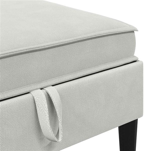 Grote foto vidaxl sofa kruk met opslag lichtgrijs fluweel huis en inrichting bankstellen