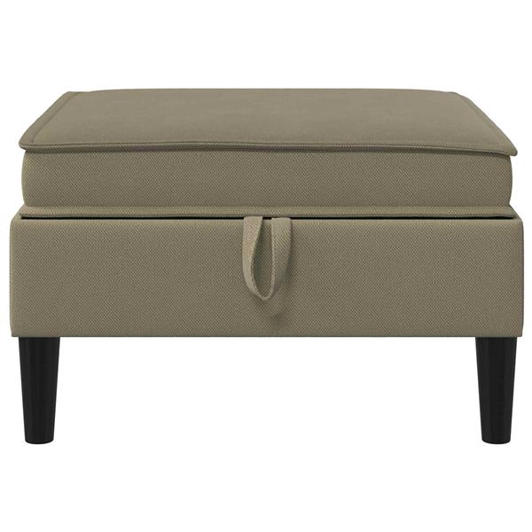 Grote foto vidaxl sofa kruk met opslag kaki fluweel huis en inrichting bankstellen