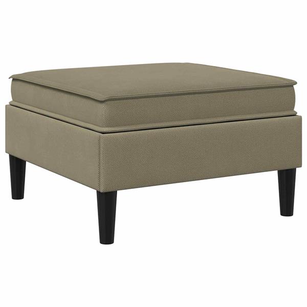 Grote foto vidaxl sofa kruk met opslag kaki fluweel huis en inrichting bankstellen