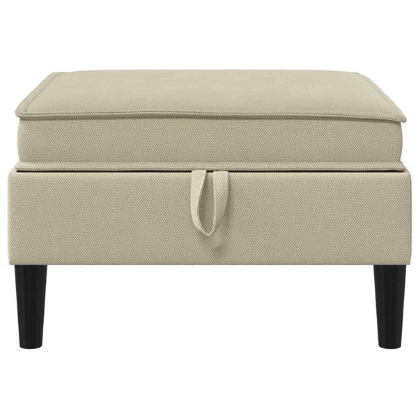 Grote foto vidaxl sofa kruk met opslag zand fluweel huis en inrichting bankstellen