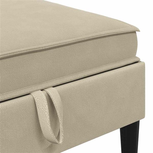 Grote foto vidaxl sofa kruk met opslag zand fluweel huis en inrichting bankstellen