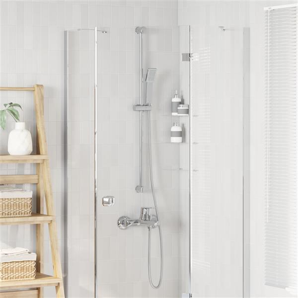 Grote foto vidaxl doucheset chroom 150 cm roestvrij staal doe het zelf en verbouw sanitair