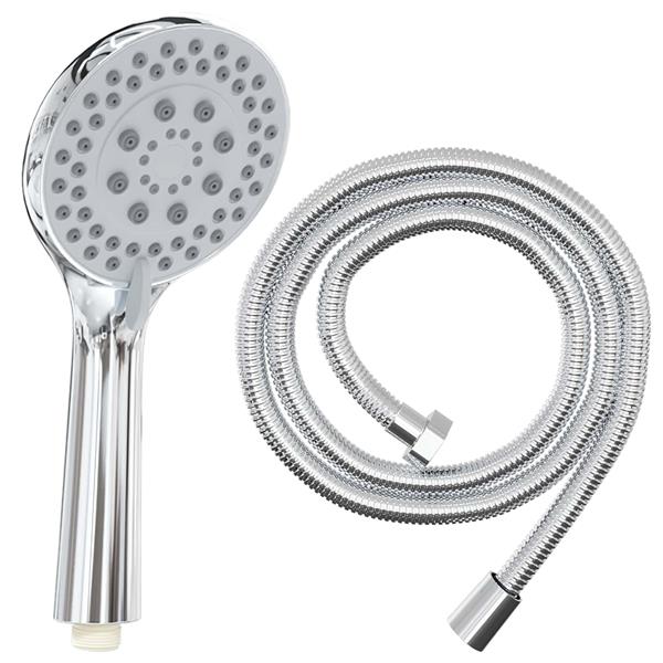 Grote foto vidaxl doucheset chroom 150 cm roestvrij staal doe het zelf en verbouw sanitair