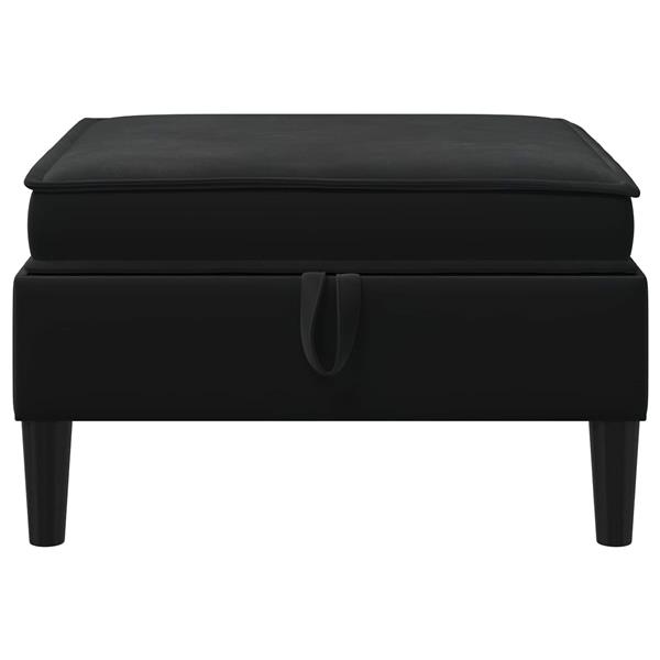 Grote foto vidaxl sofa kruk met opslag zwart fluweel huis en inrichting bankstellen