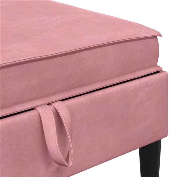 Grote foto vidaxl sofa kruk met opslag roze fluweel huis en inrichting bankstellen