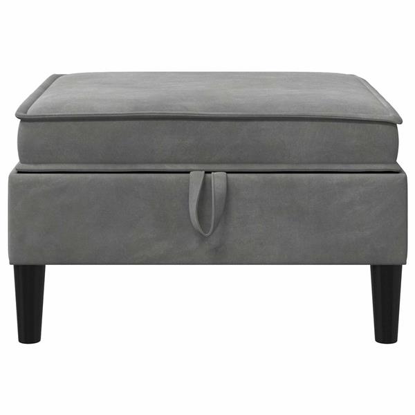 Grote foto vidaxl sofa kruk met opslag donkergrijs fluweel huis en inrichting bankstellen