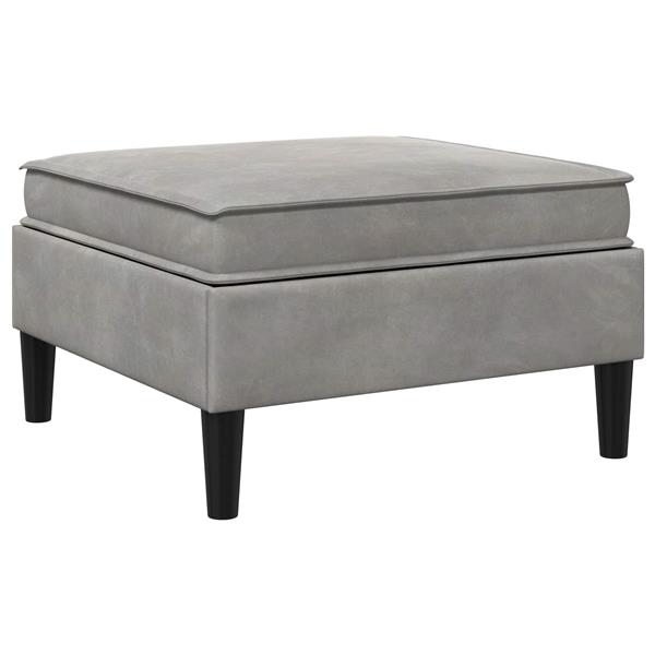 Grote foto vidaxl sofa kruk met opslag lichtgrijs fluweel huis en inrichting bankstellen