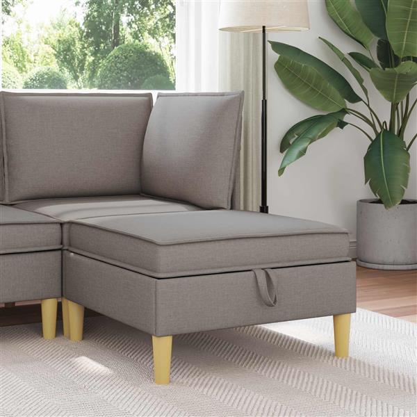 Grote foto vidaxl sofa kruk met opslag taupe stof huis en inrichting bankstellen