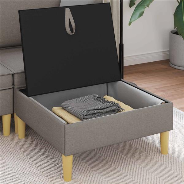 Grote foto vidaxl sofa kruk met opslag taupe stof huis en inrichting bankstellen