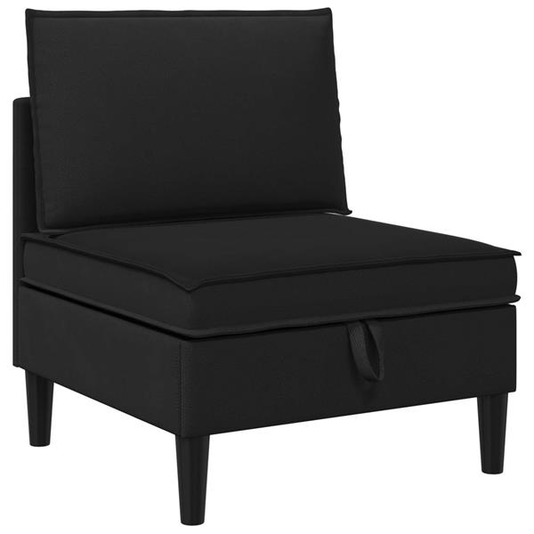 Grote foto vidaxl middelse sofa met opbergruimte zwart fluweel huis en inrichting bankstellen