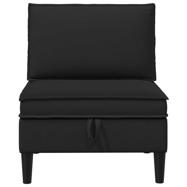 Grote foto vidaxl middelse sofa met opbergruimte zwart fluweel huis en inrichting bankstellen