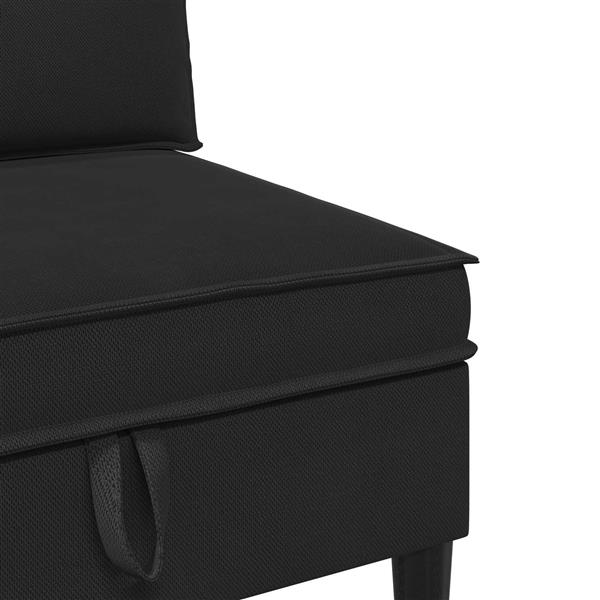 Grote foto vidaxl middelse sofa met opbergruimte zwart fluweel huis en inrichting bankstellen