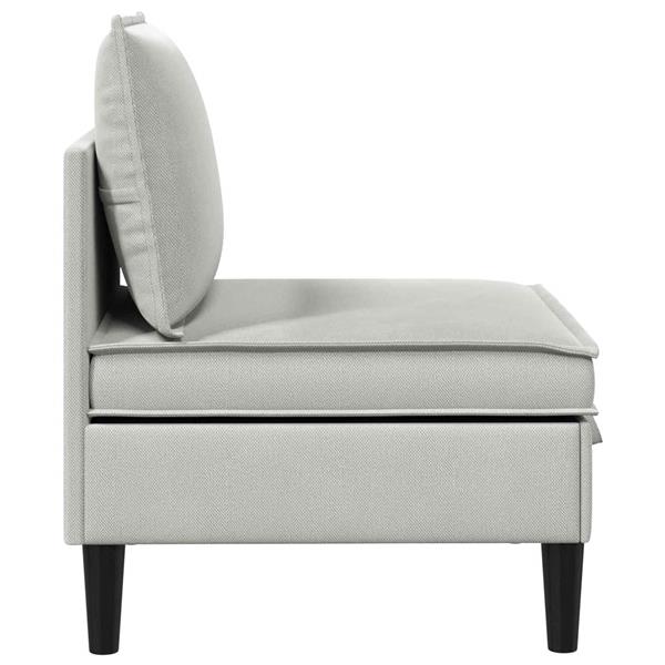 Grote foto vidaxl middelse sofa met opbergruimte lichtgrijs fluweel huis en inrichting bankstellen