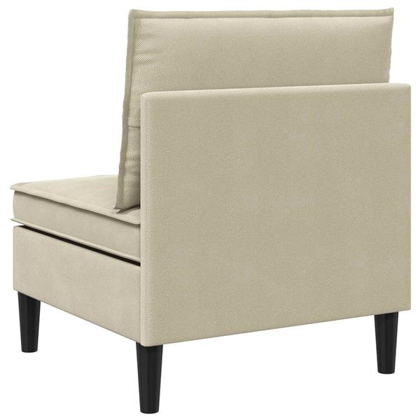 Grote foto vidaxl middelse sofa met opbergruimte zand fluweel huis en inrichting bankstellen