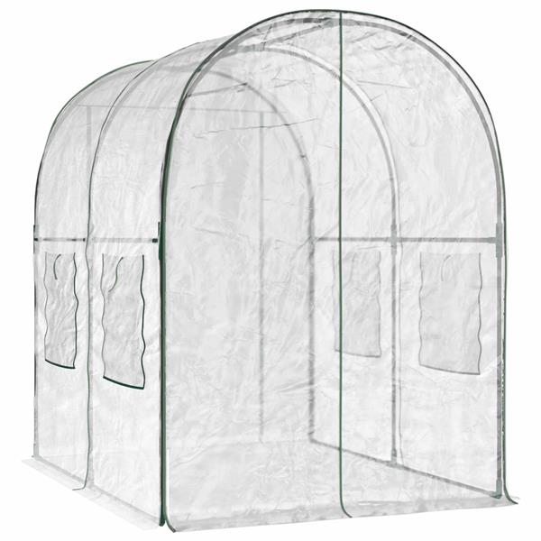 Grote foto vidaxl kweekhuis met frame transparant 160 x 200 x 192 5 cm pvc tuin en terras overige tuin en terras