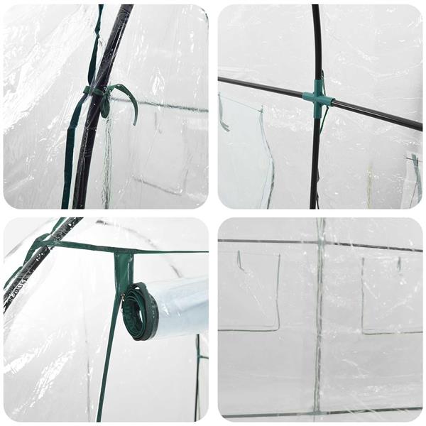 Grote foto vidaxl kweekhuis met frame transparant 160 x 200 x 192 5 cm pvc tuin en terras overige tuin en terras
