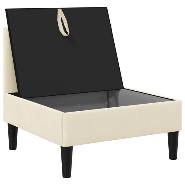 Grote foto vidaxl middelse sofa met opbergruimte cr mekleurig fluweel huis en inrichting bankstellen