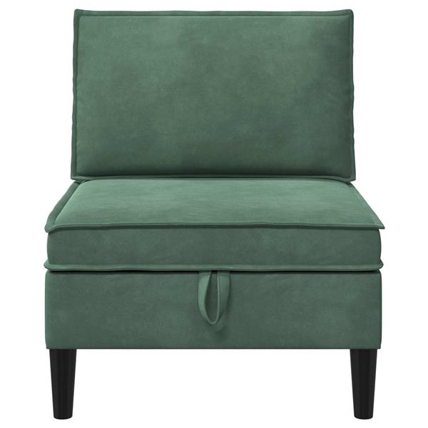 Grote foto vidaxl middelste bank met opbergruimte zeegroen fluweel huis en inrichting bankstellen