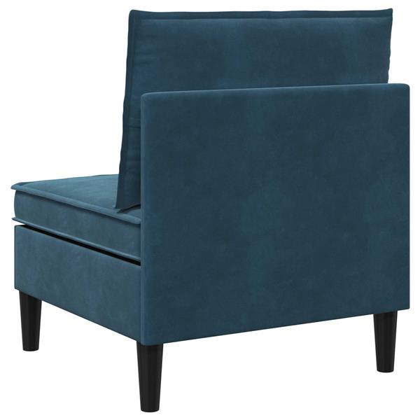 Grote foto vidaxl middelste bank met opbergruimte blauw fluweel huis en inrichting bankstellen