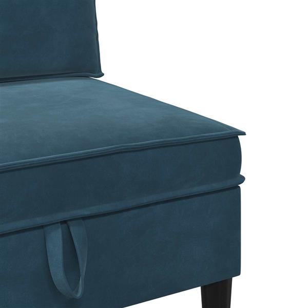 Grote foto vidaxl middelste bank met opbergruimte blauw fluweel huis en inrichting bankstellen